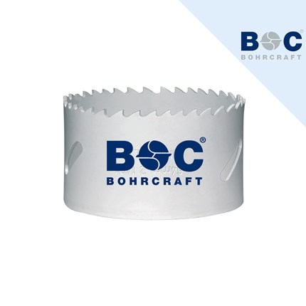 Bijela kruna pila s logotipom BOC u plavoj boji na bijeloj pozadini.