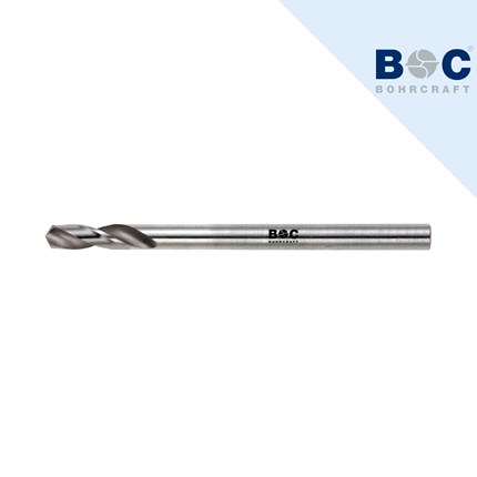 Metalni borer s logotipom BOC na vrhu, namijenjen za vodilice kronske pile AS03-HSSG-L 83.