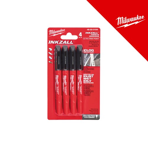 Milwaukee Marker-crni tanki 0,6 mm 4 kom – markeri za označavanje