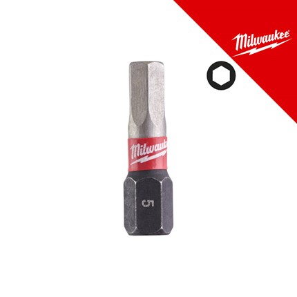 Milwaukee Bit nastavak shockwave HEx5 25 mm-2 kom. – bitovi i nastavci za odvijanje