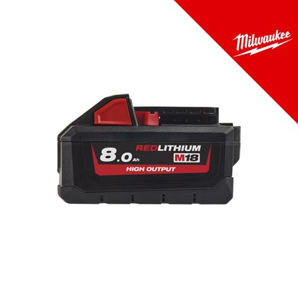 Milwaukee Baterija 18V-HO 8,0Ah high output (M18HB8) – baterije / akumulatori