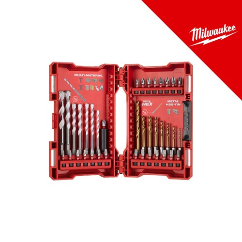 Milwaukee Din 338 hss-tin svrdla za metal i bitova 1/4˝set - 39 kom. – svrdla