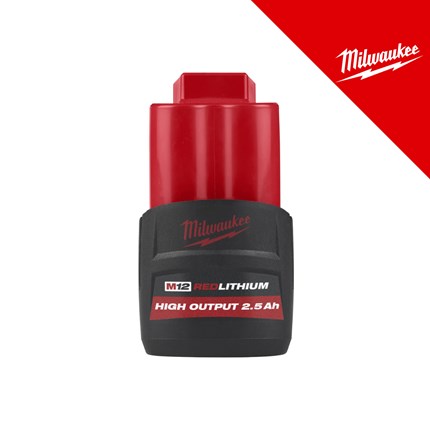 Milwaukee Baterija 12V-HO 2,5Ah high output (M12HB2.5) – baterije / akumulatori