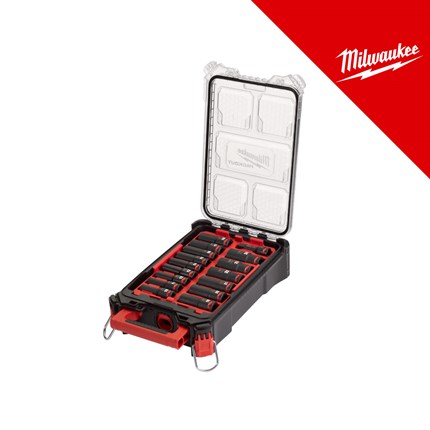 Milwaukee Packout nastavci udarni 1/2˝, 16 kom set – PACKOUT sustav za pohranu