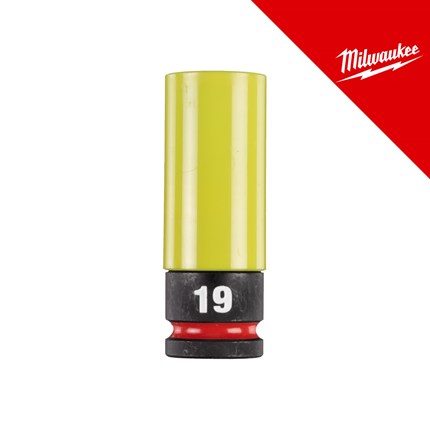 Milwaukee Ključ nasadni udarni shockwave s plastičnom zaštitom 1/2˝ 19 mm – nasadni ključevi