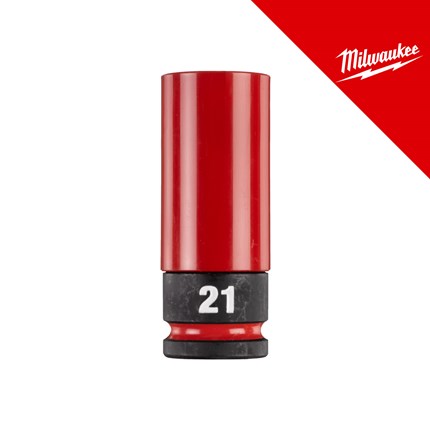 Milwaukee Ključ nasadni udarni shockwave s plastičnom zaštitom 1/2˝ 21 mm – nasadni ključevi