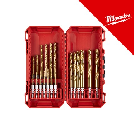 Milwaukee Svrdla za metal 1/4˝ HEX hss-tin red HEX set 19 kom – svrdla