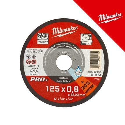 Milwaukee Rezna ploča pro+ SCS42, 125 x 0. 8 mm – rezne ploče