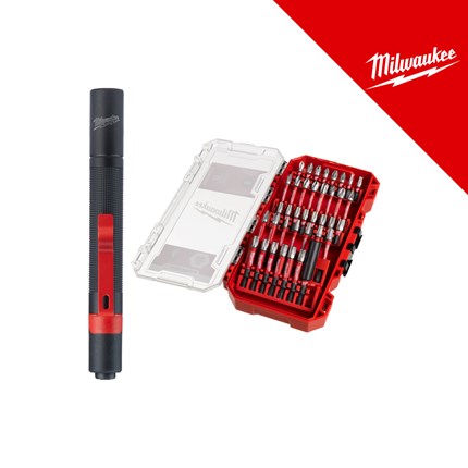 Milwaukee Set bit nastavaka 39pcs. sa LED svjetiljkom – bitovi i nastavci za odvijanje