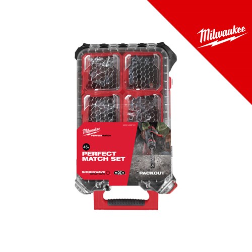 Milwaukee Packout kompaktni sa setom bit nastavaka i svrdla 45-djelni – svrdla