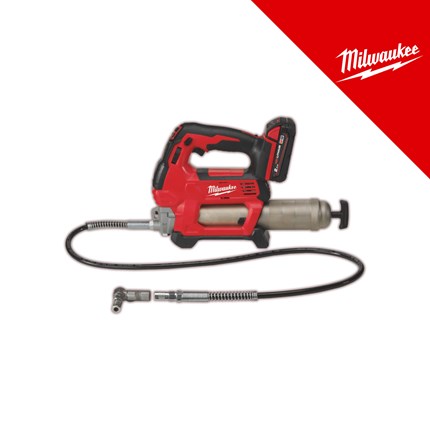 Milwaukee 18V aku mazalica, u c koferu sa 1x2Ah baterijom i punjačem (M18GG-201C - 4933440490) – punjači