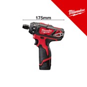 MILWAUKEE 12V AKU BUŠILICA, 30Nm, u C koferu sa 2x2Ah baterijama i punjačem (M12BD-202C - 4933441900)
