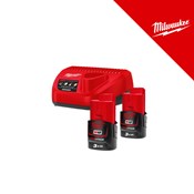 MILWAUKEE NRG SET BATERIJA 12V, 2X3Ah + C12 PUNJAČ, u kutiji (M12NRG-302)