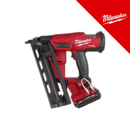 Milwaukee 18V aku čavlerica, u x koferu sa 2x2Ah baterijama i punjačem (M18FN16GA-202X - 4933478092) – baterije / akumulatori