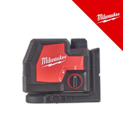 Milwaukee L4 aku križno linijski laserski nivelir zelena zraka, u c koferu sa 1x3Ah baterijom i punjačem (L4CLLP-301C - 4933478099) – punjači
