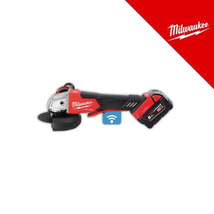 Milwaukee 18V aku kutna brusilica, rapid stop, u x koferu sa 2x5 ah baterijama i punjačem (M18ONEFSAG125XPDB - 4933478435) – baterije / akumulatori