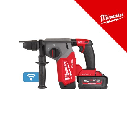 Milwaukee 18V aku bušeči čekić SDS+ 2.5 j, u x koferu sa 2x5,5Ah ho baterijama i punjačem (M18ONEFHX-552X - 4933478504) – svrdla sa SDS prihvatom