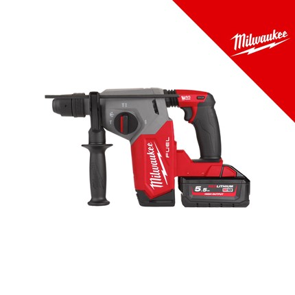 Milwaukee 18V aku bušeči čekić SDS+ 2.5 j, u x koferu sa 2x5,5Ah ho baterijama i punjačem (M18FHX-552X - 4933478889) – svrdla sa SDS prihvatom