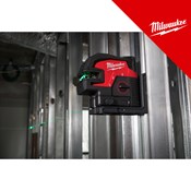 MILWAUKEE 12V AKU LASERSKI NIVELIR 4 točke zelena zraka, u C koferu sa 1x3Ah baterijom i punjačem (M12CLL4P-301C - 4933479203)