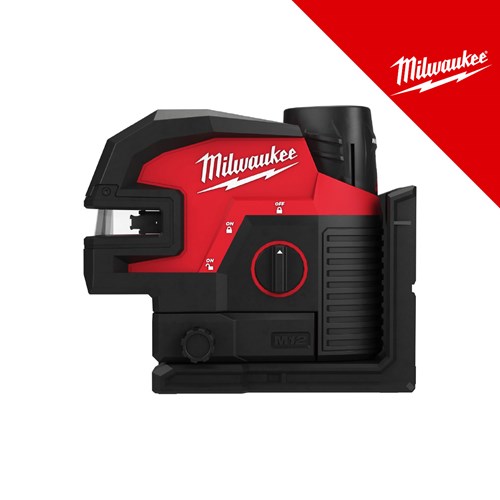 MILWAUKEE 12V AKU LASERSKI NIVELIR 4 točke zelena zraka, u C koferu sa 1x3Ah baterijom i punjačem (M12CLL4P-301C - 4933479203)