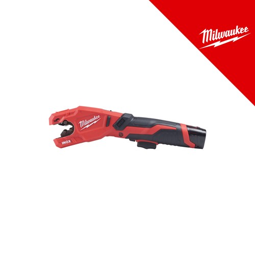 Milwaukee 12V aku rezač inox cijevi do 28 mm, u c koferu sa 2x2Ah i 12-18FC punjačem (M12PCSS-202C - 4933479242) – punjači