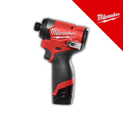 Milwaukee 12V aku udarni izvijač 1/4 prihvat, u x koferu sa 2x2Ah baterijama i punjačem (M12FID2-202X - 4933479877) – odvijači