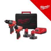 MILWAUKEE 12V AKU KOMPLET ALATA, u X koferu sa 2x6Ah baterijama i punjačem (M12FPP2A2-602X - 4933480588) DEMO