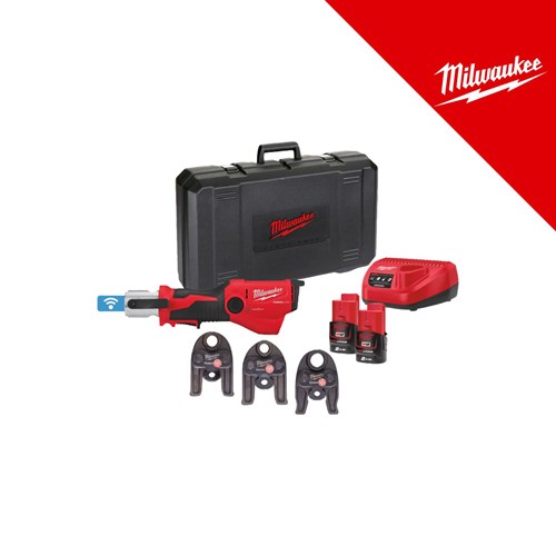 Milwaukee 12V aku hidr.alat za prešanje, u kitboxu sa 2x2Ah baterijom i punjačem (M12ONEHPT-202C th-set - 4933481036) – punjači