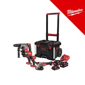 MILWAUKEE 18V AKU KOMPLET ALATA, u PACKOUTU sa 2xHB5,5Ah i 1x3Ah baterijama i punjačem (M18FPP4E-555T - 4933492530)