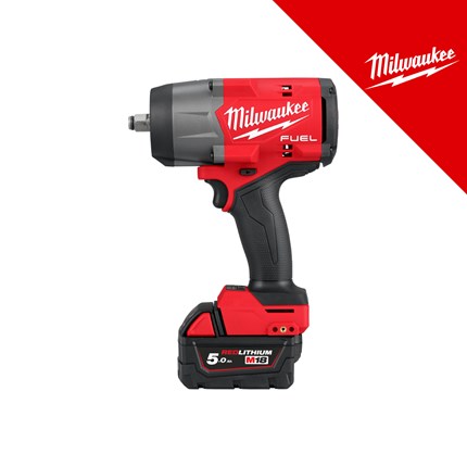 Milwaukee 18V aku udarni stezač, 1491 nm, u x koferu sa 2x5Ah baterijama i sa punjačem (M18FHIW2F12-502X - 4933492783) – baterije / akumulatori