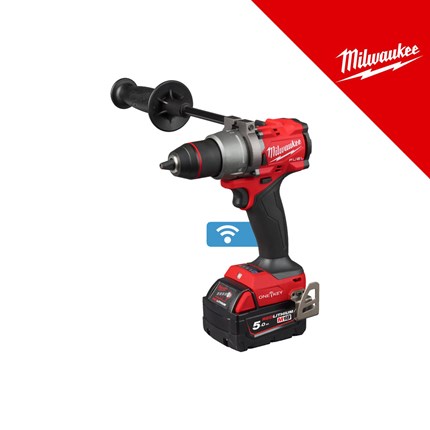 Milwaukee 18V aku udarna bušilica, 158Nm, u x koferu sa 2x5Ah baterijama i sa punjačem (M18ONEPD3-502X - 4933492801) – baterije / akumulatori
