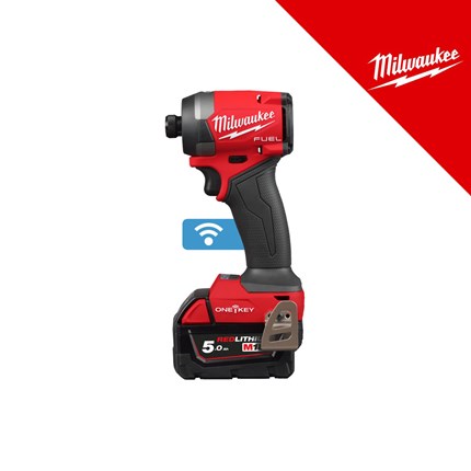 Milwaukee 18V aku udarni izvijač 1/4 prihvat, 226 nm, u x koferu sa 2x5Ah baterijama i sa punjačem (M18ONEID3-502X - 4933492804) – odvijači