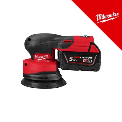 Milwaukee 18V aku ekscentrična polirka, u x koferu sa 2x5Ah baterijama i sa punjačem (M18FROS125-502X - 4933498254) – baterije / akumulatori