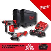 MILWAUKEE 18V AKU KOMPLET ALATA POWERPACK, u X koferu sa 2x5Ah baterijama i punjačem (M18BLPP2G-502X - 4933498575)