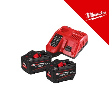 Milwaukee NRG set baterija 18V-FORGE, 2x12Ah + dupli brzi punjač, u kutiji (M18FORGENRG-122 dbsc - 4933498614) – baterije / akumulatori