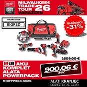 MILWAUKEE 18V AKU KOMPLET ALATA, u torbi sa 2x5Ah baterijama i punjačem (M18FPP6G3-502B - 4933498658)