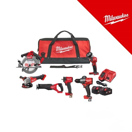 Milwaukee 18V aku komplet alata, u torbi sa 2x5Ah baterijama i punjačem (M18FPP6H3-502B - 4933498659) – baterije / akumulatori