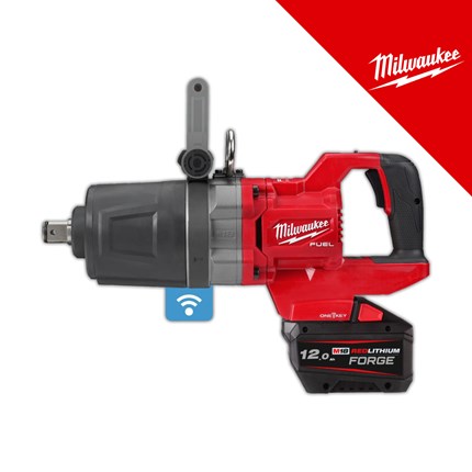Milwaukee 18V aku udarni stezač, 2711 nm, u kutiji sa 1x12Ah forge i punjačem (M18ONEFHIWF1DS-121 - 4933499253) – punjači