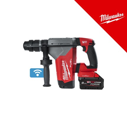 Milwaukee 18V aku bušeči čekić SDS+ 5.0 j, u x koferu sa 2x8Ah forge baterijama i punjačem (M18ONEFHPX-802X - 4933500234) – svrdla sa SDS prihvatom
