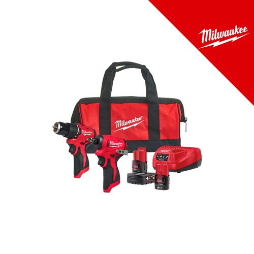 Milwaukee 12V aku komplet alata, u x torbi sa 1x4Ah baterijama i punjačem ( M12BLPP2B-422B - 4933500425) – baterije / akumulatori