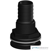 Skin Fitting Tail 32mm 1 1/4˝ BSP Black