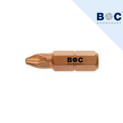 Zlatni titanijumski nastavak BOC s logotipom, dizajniran za precizno upotrebu u alatu.