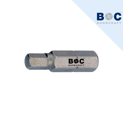 Metalni nastavak za odvijač s logotipom BOC, dizajniran za precizno zatezanje vijaka.