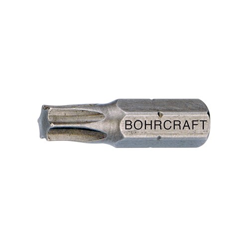 Metalni nastavak za odvijač s TORX 30x25 dimenzijama, s natpisom "BOHRCRAFT" na cilindričnom dijelu, na bijeloj pozadini.