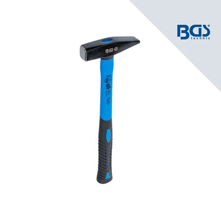 Čekić BGS s plavom drškom i crnim glavom, dizajniran za bravare, s logotipom BOC u gornjem desnom kutu.