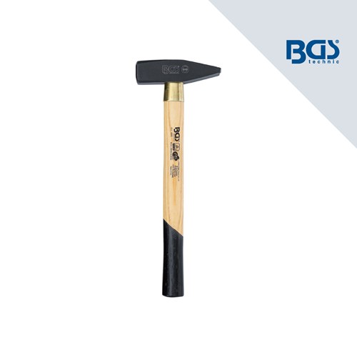 BGS bravarski čekić 800g pro+ 855 s drvenim ručkom i crnim gumiranim dijelom, dizajniran za precizne radove.