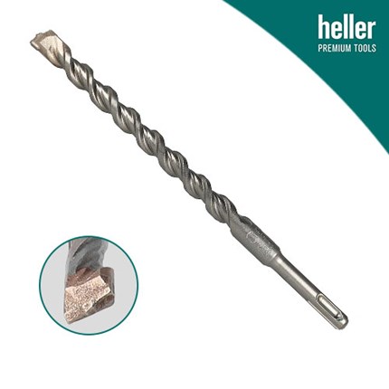 Oštar SDS+ bušilica HELLER BIONIC PRO 4x110 s detaljnim prikazom vrha za precizno bušenje u kamenu i betonu.