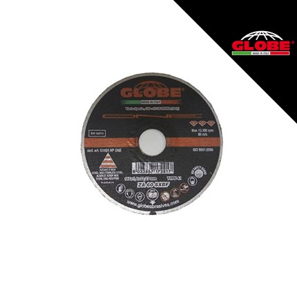 Krugla rezna ploča GLOBE profi line ONE 115x1.0 za precizno rezanje, s jasno vidljivim logotipom i tehničkim detaljima.
