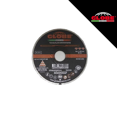 Krugla rezna ploča GLOBE profi line ONE 115x1.0 za precizno rezanje, s jasno vidljivim logotipom i tehničkim detaljima.