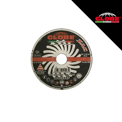 Rezna ploča Globe za aluminij, dimenzija 125x1,3x22,23 mm, s logotipom Globe i oznakom za aluminij.